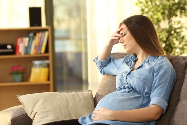 Pregnant woman with mental health issues
